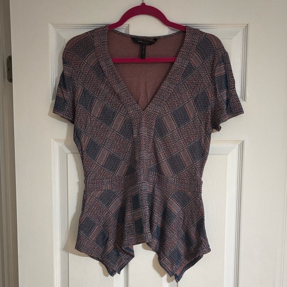 BCBGMaxAzria Multicolor V-Neck Tunic - Picture 3 of 10